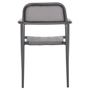 Aluminum chair Ronny gray - gray textile 53x51x80hcm Hm5998,01
