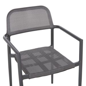 Aluminum chair Ronny gray - gray textile 53x51x80hcm Hm5998,01