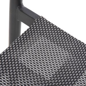 Aluminum chair Ronny gray - gray textile 53x51x80hcm Hm5998,01