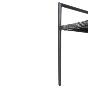 Aluminum chair Ronny gray - gray textile 53x51x80hcm Hm5998,01