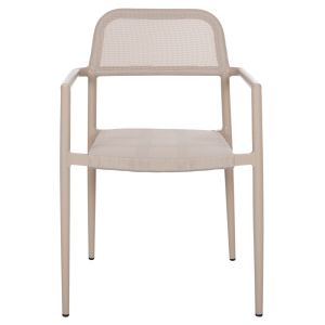 Aluminum chair Ronny champagne-textile 53x51x80hcm Hm5998,03