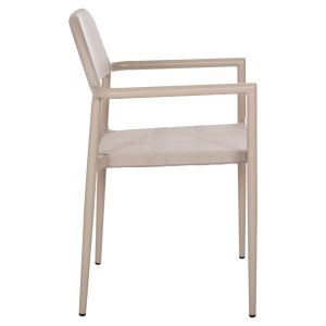 Aluminum chair Ronny champagne-textile 53x51x80hcm Hm5998,03