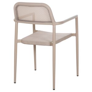 Aluminum chair Ronny champagne-textile 53x51x80hcm Hm5998,03