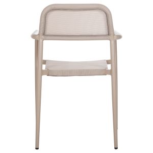 Aluminum chair Ronny champagne-textile 53x51x80hcm Hm5998,03