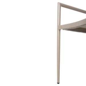 Aluminum chair Ronny champagne-textile 53x51x80hcm Hm5998,03
