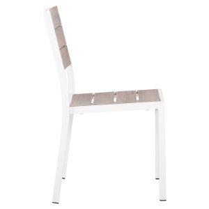 Алуминиев стол Saga Hm6063,01 бял с Polywood 46x52x86cm Hm6063