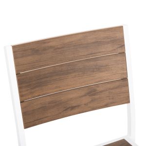 Алуминиев стол Saga Hm6063,01 бял с Polywood 46x52x86cm Hm6063