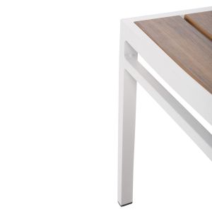 Алуминиев стол Saga Hm6063,01 бял с Polywood 46x52x86cm Hm6063