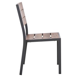 Алуминиев стол Saga Hm6063,02 тъмен сив с Polywood 46x52x86cm Hm6063