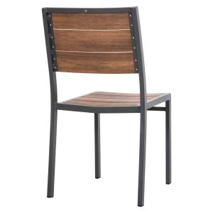 Алуминиев стол Saga Hm6063,02 тъмен сив с Polywood 46x52x86cm Hm6063