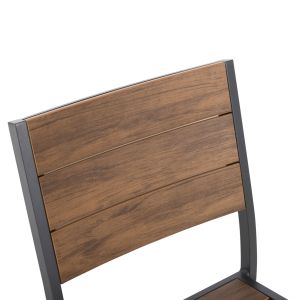Алуминиев стол Saga Hm6063,02 тъмен сив с Polywood 46x52x86cm Hm6063