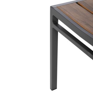 Алуминиев стол Saga Hm6063,02 тъмен сив с Polywood 46x52x86cm Hm6063