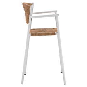 Алуминиев стол бял Hm5785,01 56x59x107cm