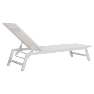 Aluminum chaise longue Rabia Hm5982.01 white color 191.5x55.5x89.5hcm