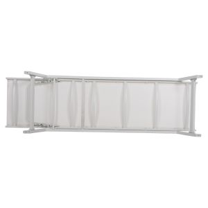 Aluminum chaise longue Rabia Hm5982.01 white color 191.5x55.5x89.5hcm