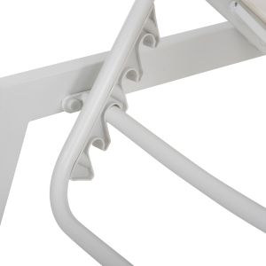Aluminum chaise longue Rabia Hm5982.01 white color 191.5x55.5x89.5hcm