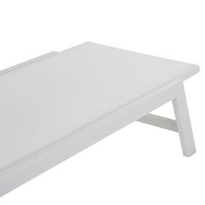 Aluminum chaise longue Rabia Hm5982.01 white color 191.5x55.5x89.5hcm