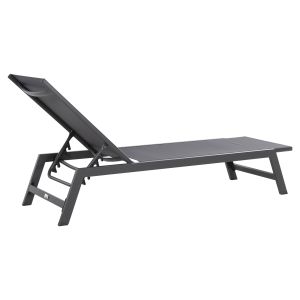 Aluminum chaise longue Rabia Hm5982.03 anthracite color 191.5x55.5x89.5hcm