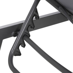 Aluminum chaise longue Rabia Hm5982.03 anthracite color 191.5x55.5x89.5hcm