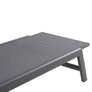 Aluminum chaise longue Rabia Hm5982.03 anthracite color 191.5x55.5x89.5hcm