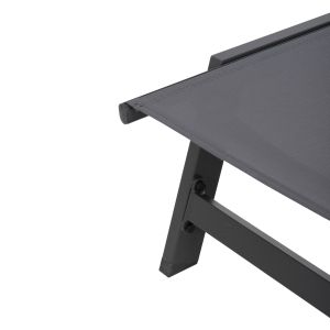 Aluminum chaise longue Rabia Hm5982.03 anthracite color 191.5x55.5x89.5hcm