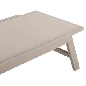 Aluminum chaise longue Rabia Hm5982.04 champagne color 191.5x55.5x89.5hcm