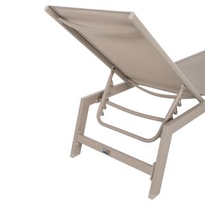 Aluminum chaise longue Rabia Hm5982.04 champagne color 191.5x55.5x89.5hcm