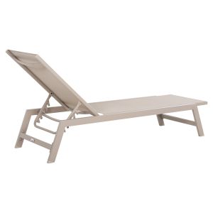 Aluminum chaise longue Rabia Hm5982.04 champagne color 191.5x55.5x89.5hcm