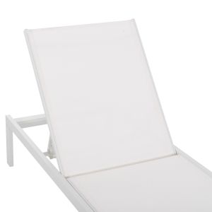 Aluminum sun lounger Thatcher Hm5983.01 white color 196.5x64.5x92hcm