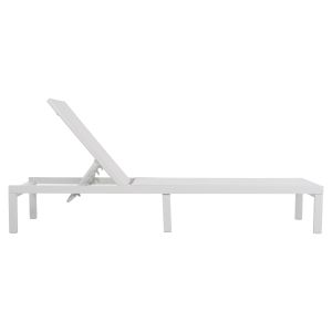 Aluminum sun lounger Thatcher Hm5983.01 white color 196.5x64.5x92hcm