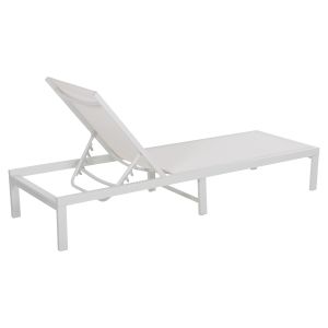 Aluminum sun lounger Thatcher Hm5983.01 white color 196.5x64.5x92hcm