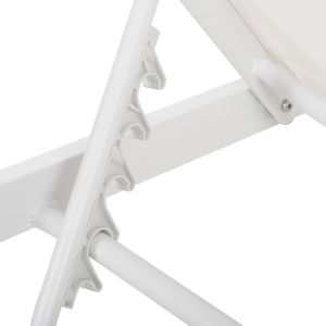 Aluminum sun lounger Thatcher Hm5983.01 white color 196.5x64.5x92hcm