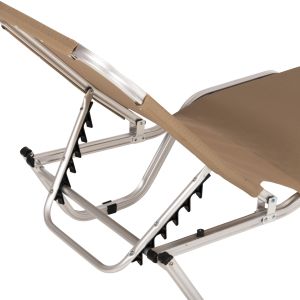 Aluminum chaise longue mocha 60x190x30-91cm Hm5071.80