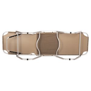 Aluminum chaise longue mocha 60x190x30-91cm Hm5071.80