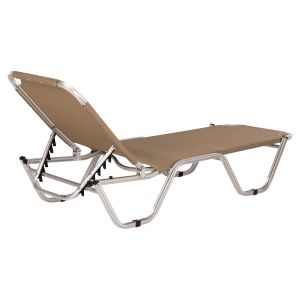 Aluminum chaise longue mocha 60x190x30-91cm Hm5071.80