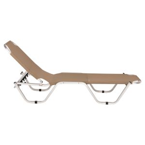 Aluminum chaise longue mocha 60x190x30-91cm Hm5071.80