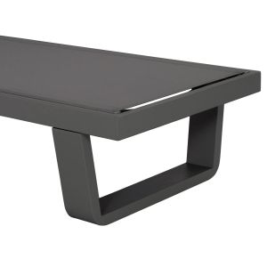 Aluminum shell Rickon with teslin fabric Hm6292.01 gray color 198x61.5x97cm.