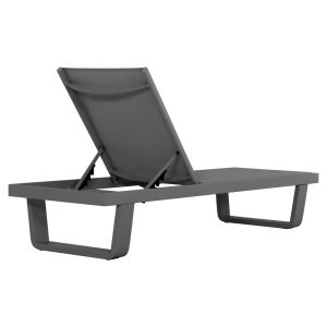 Aluminum shell Rickon with teslin fabric Hm6292.01 gray color 198x61.5x97cm.