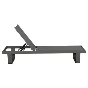 Aluminum shell Rickon with teslin fabric Hm6292.01 gray color 198x61.5x97cm.