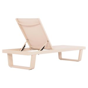 Aluminum shell Rickon with teslin fabric Hm6292.04 champagne color 198x61.5x97cm.