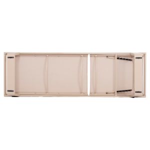 Aluminum shell Rickon with teslin fabric Hm6292.04 champagne color 198x61.5x97cm.