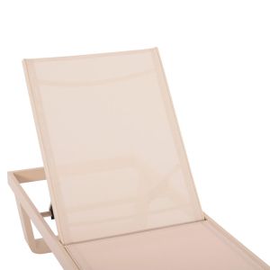 Aluminum shell Rickon with teslin fabric Hm6292.04 champagne color 198x61.5x97cm.