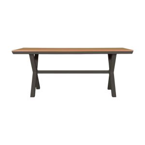 Aluminum garden table Fl6510 with polywood top, cappuccino color 180x100x75cm