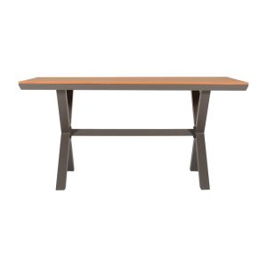 Aluminum garden table Fl6510 with a surface made of polywood, cappuccino color 150x90x75cm