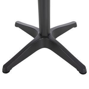 Алуминиева кръгла маса Alexa Hm6086,01 Антрацит-polywood плот в натурален цвят D60x73cm Hm6086
