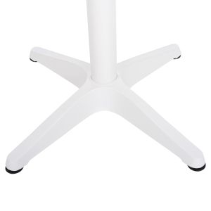 Aluminum round table Alexa Hm6086,02 White-polywood top in natural color D60x73cm Hm6086