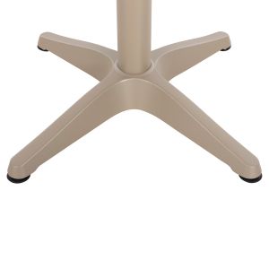 Алуминиева кръгла маса Alexa Hm6086,04 Шампанско-polywood плот в натурален цвят D60x73cm Hm6086