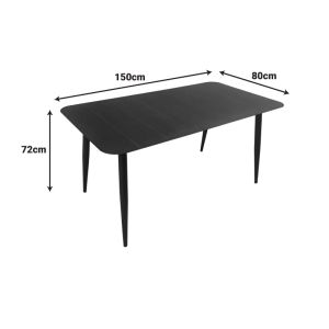 АЛУМИНИЕВА МАСА VISTA В АНТРАЦИТЕН ЦВЯТ 150X80X72СМ