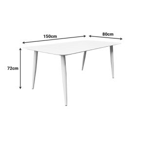 АЛУМИНИЕВА МАСА VISTA В БЕЖОВ ЦВЯТ 150X80X72СМ