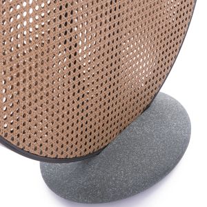 Aluminum partition Komorabi (s) Sm6181 with wicker frame, anthracite, beige, 108x33x169cm.